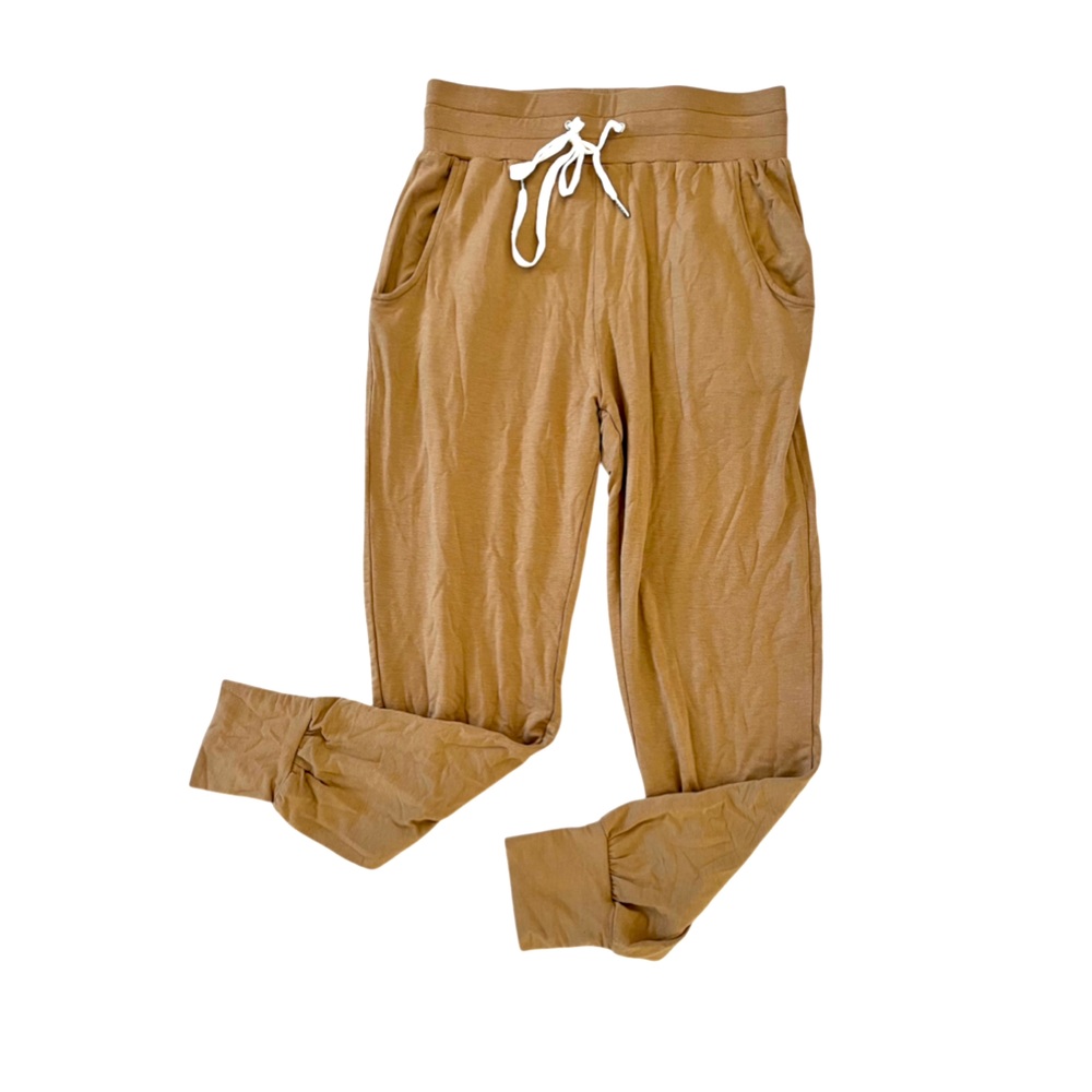NWOT; La Miel Women’s Camel Joggers. Size small.